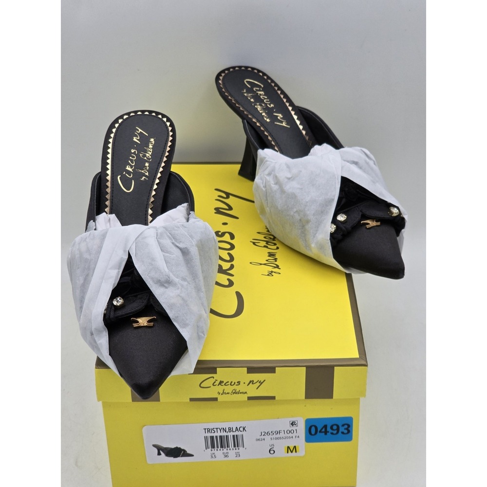 Circus by Sam Edelman Tristyn Black Pointed Mule Sandals - Black